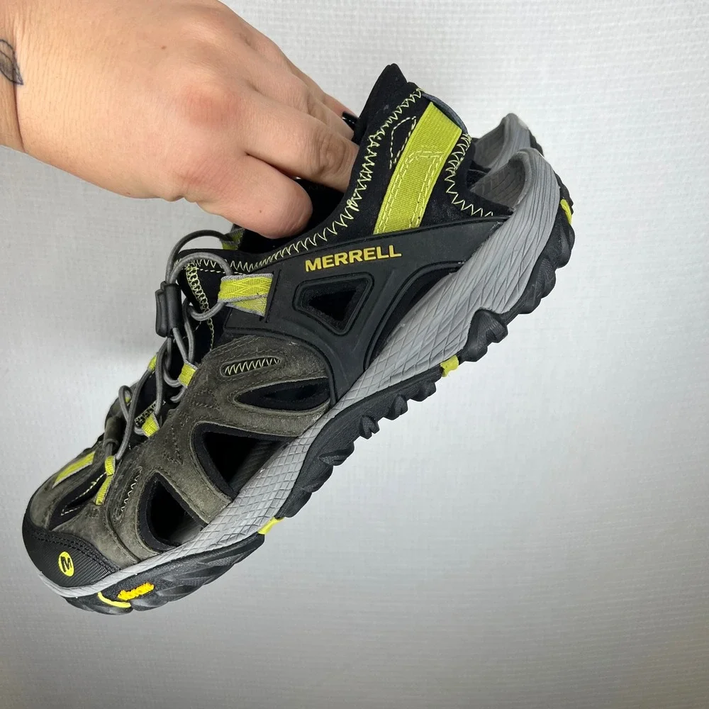 Merrell All Out Blaze Sieve Mens 10 Castle Rock Green Oasis Hiking Shoes J65233